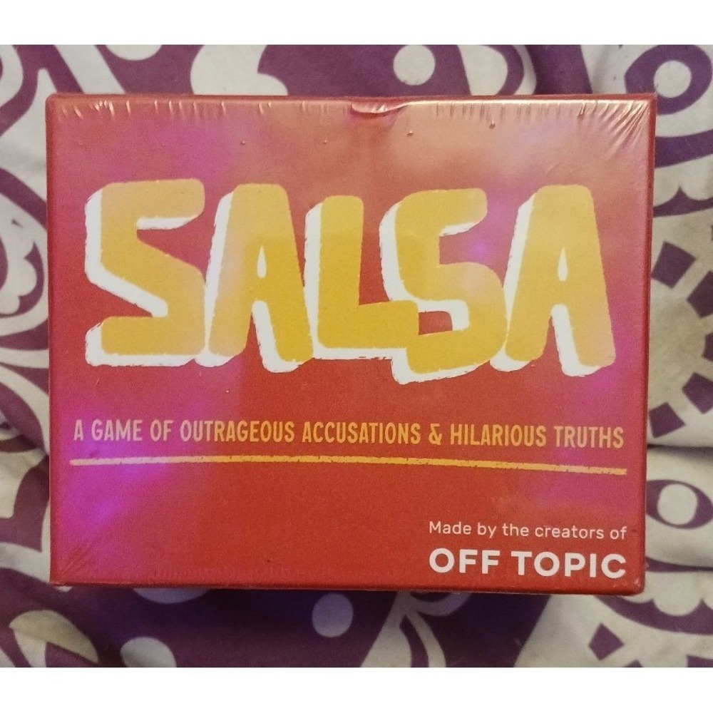 NEW Off Topic Salsa, A Game of Outrageous Accusations, Adult Party Game